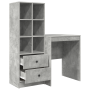 Escritorio con almacenamiento Gris Concreto Madera de Ingeniería de , Aparadores - Ref: Foro24-3337340, Precio: 150,89 €, Des...