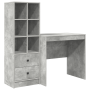 Escritorio con almacenamiento gris concreto madera elaborada de , Aparadores - Ref: Foro24-3337356, Precio: 157,41 €, Descuen...