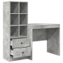 Escritorio con almacenamiento gris concreto madera elaborada de , Aparadores - Ref: Foro24-3337356, Precio: 157,41 €, Descuen...