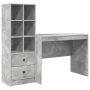 Escritorio con Almacenamiento Gris Concreto de Madera Ingenierizada de , Aparadores - Ref: Foro24-3337372, Precio: 162,32 €, ...
