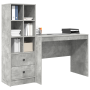 Escritorio con Almacenamiento Gris Concreto de Madera Ingenierizada de , Aparadores - Ref: Foro24-3337372, Precio: 162,32 €, ...
