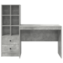 Escritorio con Almacenamiento Gris Concreto de Madera Ingenierizada de , Aparadores - Ref: Foro24-3337372, Precio: 162,32 €, ...