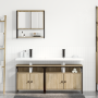 Gabinete de lavabo Roble Sonoma 80x30x60 cm Madera de ingeniería de , Tocadores de baño - Ref: Foro24-3345141, Precio: 174,11 €