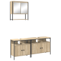 Gabinete de lavabo Roble Sonoma 80x30x60 cm Madera de ingeniería de , Tocadores de baño - Ref: Foro24-3345141, Precio: 174,11 €