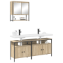 Gabinete de lavabo Roble Sonoma 80x30x60 cm Madera de ingeniería de , Tocadores de baño - Ref: Foro24-3345141, Precio: 174,11 €