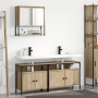 Gabinete de lavabo Roble Sonoma 80x30x60 cm Madera de ingeniería de , Tocadores de baño - Ref: Foro24-3345141, Precio: 174,11 €