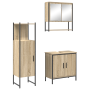 Juego de Muebles para Baño de 3 Piezas de en Madera Ingenierizada Roble Sonoma de , Tocadores de baño - Ref: Foro24-3345142, ...