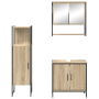 Juego de Muebles para Baño de 3 Piezas de en Madera Ingenierizada Roble Sonoma de , Tocadores de baño - Ref: Foro24-3345142, ...