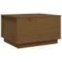 Solid honey brown pine wood coffee table 60x50x35 cm by vidaXL, Coffee table - Ref: Foro24-813418, Price: 62,77 €, Discount: %