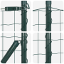 Cerca Euro con 13 Postes 0.6x50 m Acero Galvanizado Verde de , Paneles de vallas - Ref: Foro24-3350360, Precio: 190,09 €, Des...