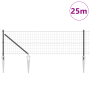 Cerca Euro con 13 Postes de Púas 0.8x25 m Acero Galvanizado Gris de , Paneles de vallas - Ref: Foro24-3350678, Precio: 187,94...