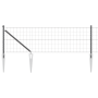 Valla Europea con 13 postes de espiga 0.8x25 m de acero galvanizado gris de , Paneles de vallas - Ref: Foro24-3350683, Precio...