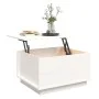 Mesa de centro de madera maciza de pino blanco 60x50x35 cm de vidaXL, Mesas de centro - Ref: Foro24-813416, Precio: 85,00 €, ...