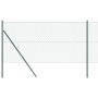 Cerca de malla metálica con 7 postes 1.2x10 m de acero galvanizado verde de , Paneles de vallas - Ref: Foro24-3351070, Precio...