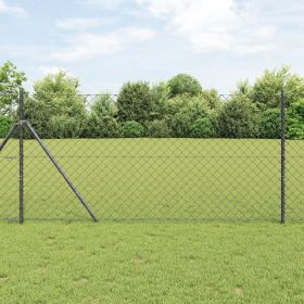 Cerca de Malla con 7 Postes 1x10 m Acero Galvanizado Gris de , Paneles de vallas - Ref: Foro24-3351105, Precio: 85,11 €, Desc...