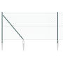 Cerca de eslabones de cadena con 7 postes tipo espiga 1.4x10 m de acero galvanizado de , Paneles de vallas - Ref: Foro24-3351...