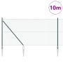Cerca de eslabones de cadena con 7 postes tipo espiga 1.4x10 m de acero galvanizado de , Paneles de vallas - Ref: Foro24-3351...