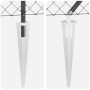 Cerca de Eslabones de Cadena con 7 Postes de Pica 1x10 m Acero Galvanizado de , Paneles de vallas - Ref: Foro24-3351185, Prec...