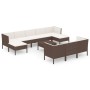 Gartenmöbel-Set 11-teilig und braune synthetische Rattankissen von vidaXL, Gartensets - Ref: Foro24-3094583, Preis: 944,88 €,...