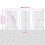 Cerca de Cadena con 7 Postes Flangados 1.2x10 m de Acero Galvanizado de , Paneles de vallas - Ref: Foro24-3351230, Precio: 11...