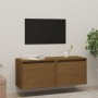 Hängeschränke 2 Stück Massivholz Kiefer honigbraun 45x30x35 cm von vidaXL, Regale und Regale - Ref: Foro24-813442, Preis: 53,...