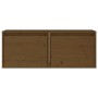 Wall cabinets 2 units solid pine wood honey brown 45x30x35 cm by vidaXL, Shelves and shelves - Ref: Foro24-813442, Price: 53,...