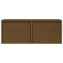 Wall cabinets 2 units solid pine wood honey brown 45x30x35 cm by vidaXL, Shelves and shelves - Ref: Foro24-813442, Price: 52,...