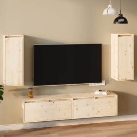Hängeschrank 2 Stück Massivholz Kiefer 30x30x80 cm von vidaXL, Regale und Regale - Ref: Foro24-813496, Preis: 82,00 €, Rabatt: %