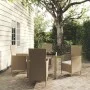 Garten Esstischgarnitur 5 Stück und beige synthetische Rattankissen von vidaXL, Gartensets - Ref: Foro24-3094902, Preis: 373,...