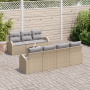 Juego de Sofá de Jardín de 8 piezas con Cojines Beige de Ratán Sintético de , Sofás de exterior - Ref: Foro24-3354619, Precio...