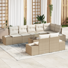 Conjunto de Sofá de Jardín de 9 Piezas con Cojines Marrón Poliratán de , Sofás de exterior - Ref: Foro24-3355790, Precio: 763...