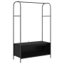 Perchero con estantes de roble negro 100x44x160 cm de , Organizadores de vestidores y perchas de barra - Ref: Foro24-868451, ...