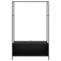 Perchero con estantes de roble negro 100x44x160 cm de , Organizadores de vestidores y perchas de barra - Ref: Foro24-868451, ...