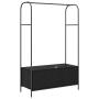 Perchero con estantes de roble negro 100x44x160 cm de , Organizadores de vestidores y perchas de barra - Ref: Foro24-868451, ...