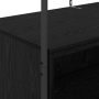 Perchero con estantes de roble negro 100x44x160 cm de , Organizadores de vestidores y perchas de barra - Ref: Foro24-868451, ...