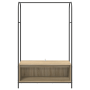 Perchero con estantes roble sonoma 100x44x160 cm de , Organizadores de vestidores y perchas de barra - Ref: Foro24-868452, Pr...
