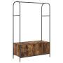 Perchero con estantes Roble Ahumado 100x44x160 cm de , Organizadores de vestidores y perchas de barra - Ref: Foro24-868453, P...
