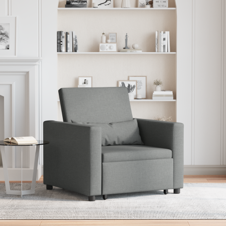 Sofá Cama Convertible 3-en-1 Gris Oscuro Tela de , Sillones - Ref: Foro24-42002685, Precio: 306,24 €, Descuento: %