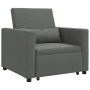 Sofá Cama Convertible 3-en-1 Gris Oscuro Tela de , Sillones - Ref: Foro24-42002685, Precio: 306,24 €, Descuento: %