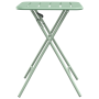 Mesa de jardín plegable acero verde mint 55x55x73 cm de , Mesas de jardín - Ref: Foro24-42002946, Precio: 53,11 €, Descuento: %