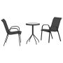 Set de Bistro de jardín de 3 piezas Negro de textileno y acero | Foro24.es | Tu tienda online para hogar, jardín y más Foro24.es