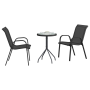 Set de Bistro de jardín de 3 piezas Negro de textileno y acero | Foro24.es | Tu tienda online para hogar, jardín y más Foro24.es