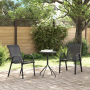 Set de Bistro de jardín de 3 piezas Negro de textileno y acero | Foro24.es | Tu tienda online para hogar, jardín y más Foro24.es