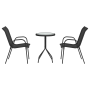 Set de Bistro de jardín de 3 piezas Negro de textileno y acero | Foro24.es | Tu tienda online para hogar, jardín y más Foro24.es