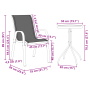 Set de Bistro de jardín de 3 piezas Negro de textileno y acero | Foro24.es | Tu tienda online para hogar, jardín y más Foro24.es
