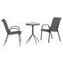 Juego de Bistro de Jardín de 3 Piezas Gris Textileno y Acero | Foro24.es | Tu tienda online para hogar, jardín y más Foro24.es