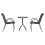 Juego de Bistro de Jardín de 3 Piezas Gris Textileno y Acero | Foro24.es | Tu tienda online para hogar, jardín y más Foro24.es