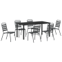 Juego de Comedor de Jardín 7 Piezas Gris Oscuro Acero de , Sillas de jardín - Ref: Foro24-3379300, Precio: 428,72 €, Descuent...