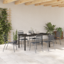 Juego de Comedor de Jardín 7 Piezas Gris Oscuro Acero de , Sillas de jardín - Ref: Foro24-3379300, Precio: 428,72 €, Descuent...