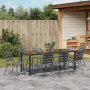 Conjunto de Comedor de Jardín de 9 Piezas Gris Oscuro de Acero de , Sillas de jardín - Ref: Foro24-3379302, Precio: 507,35 €,...